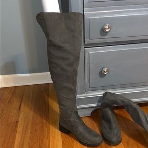 Tall Gray Boots
